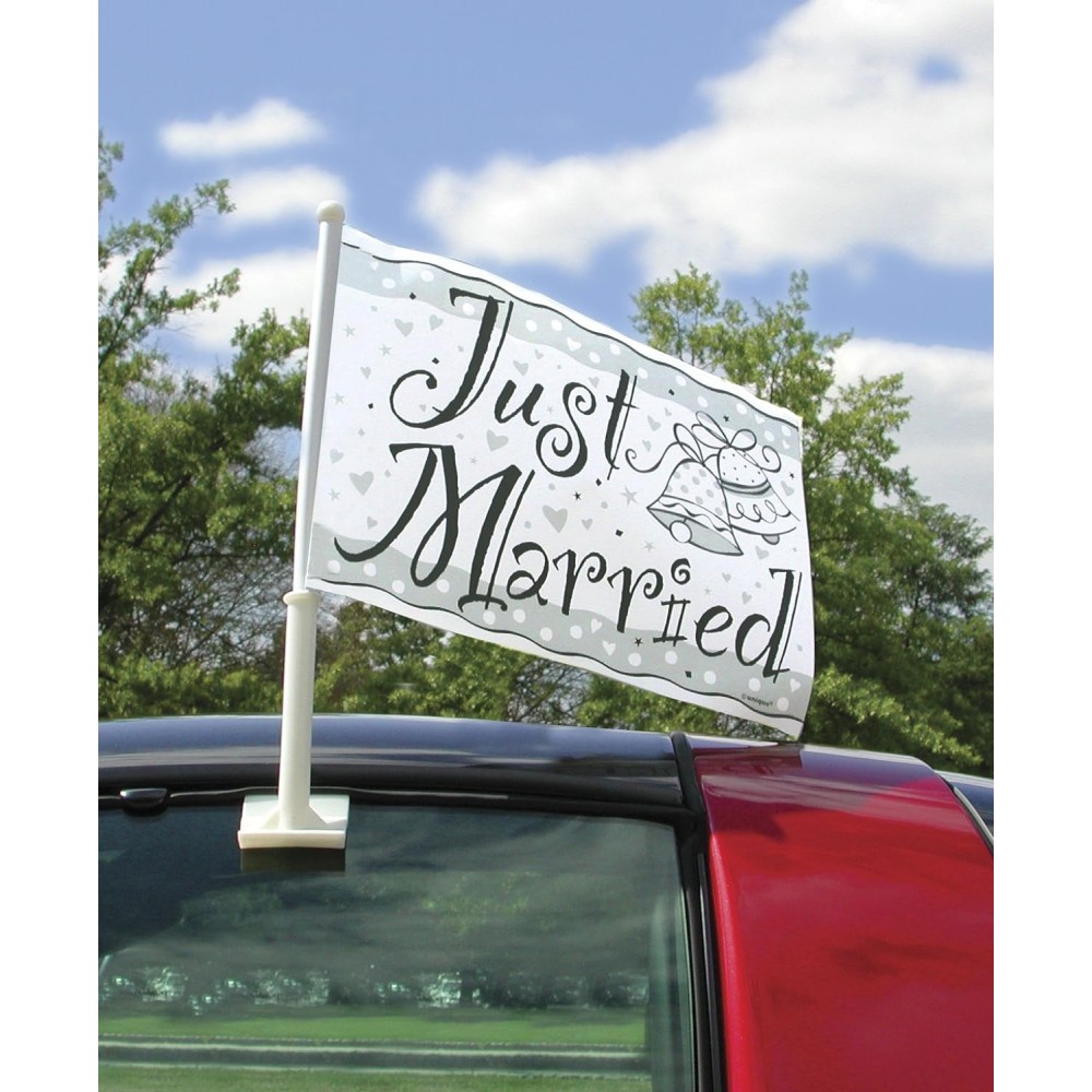 ''JUST MARRIED'' ΔΙΑΚΟΣΜΗΤΙΚΗ ΣΗΜΑΙΑ ΑΥΤΟΚΙΝΗΤΟΥ 45,7 cm. x 38,1 cm. 