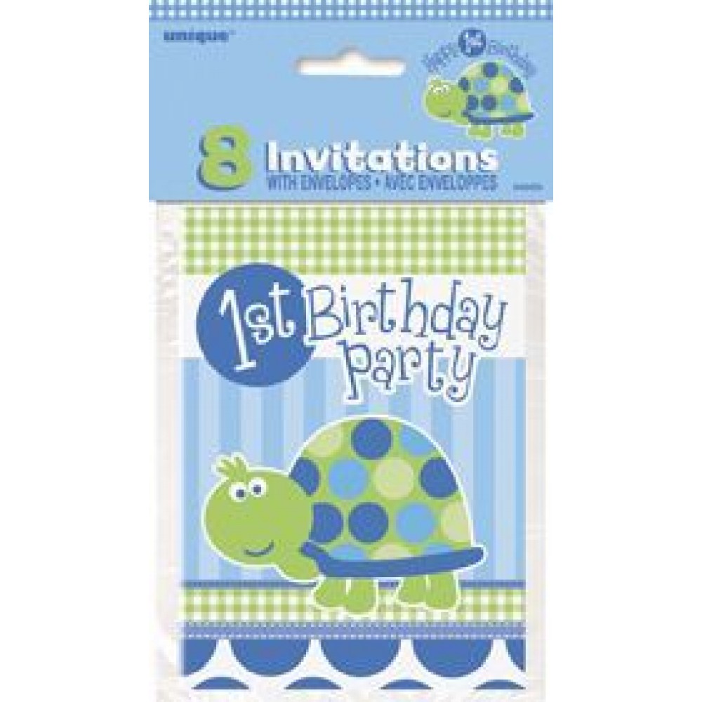 Προσκλήσεις "Πρώτα Γενέθλια Χελωνάκι"