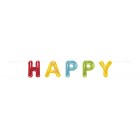 ''HAPPY BIRTHDAY'' ΓΙΡΛΑΝΤΑ ΠΟΛΥΧΡΩΜΗ  ΚΡΕΜΑΣΤΗ 2.74 CM.